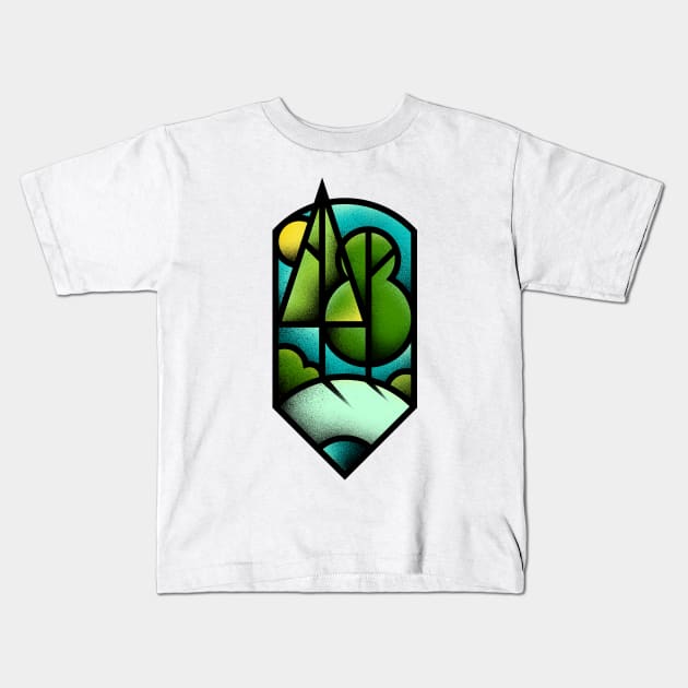 Nature in Art Kids T-Shirt by Gintron